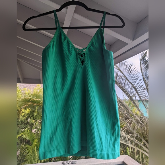 Green Free People Camisole size XL - Picture 1 of 4
